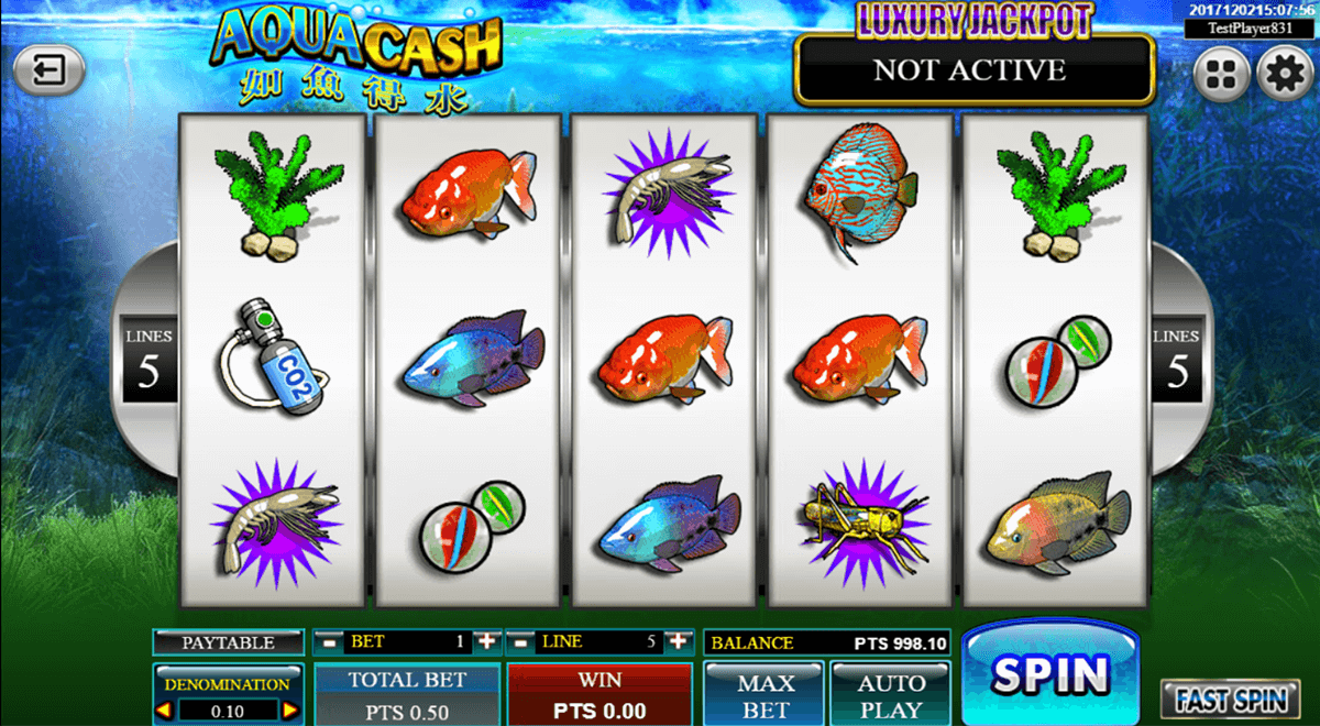 aqua cash spadegaming casino slots 