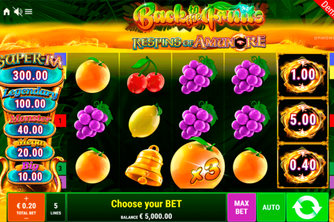 BACK TO THE FRUITS RESPINS OF AMUNRE GAMOMAT CASINO SLOTS 