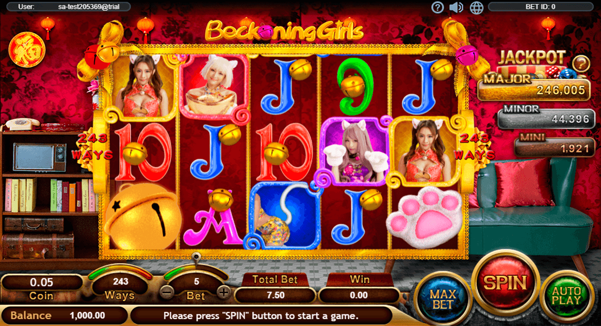 beckoning girls sa gaming casino slots 