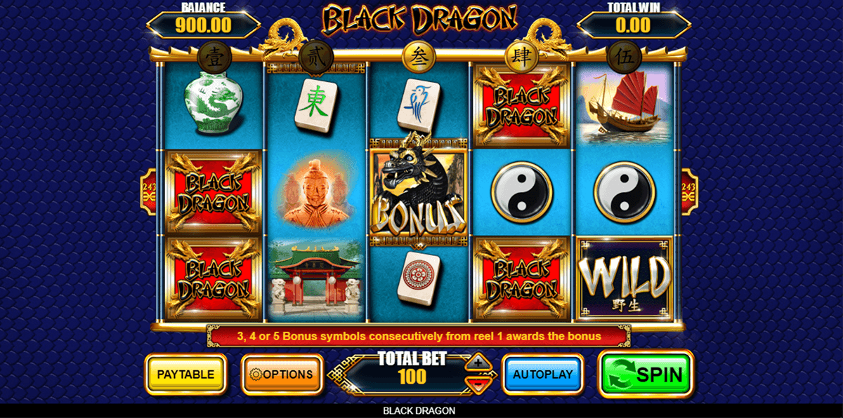 black dragon inspired gaming casino slots 