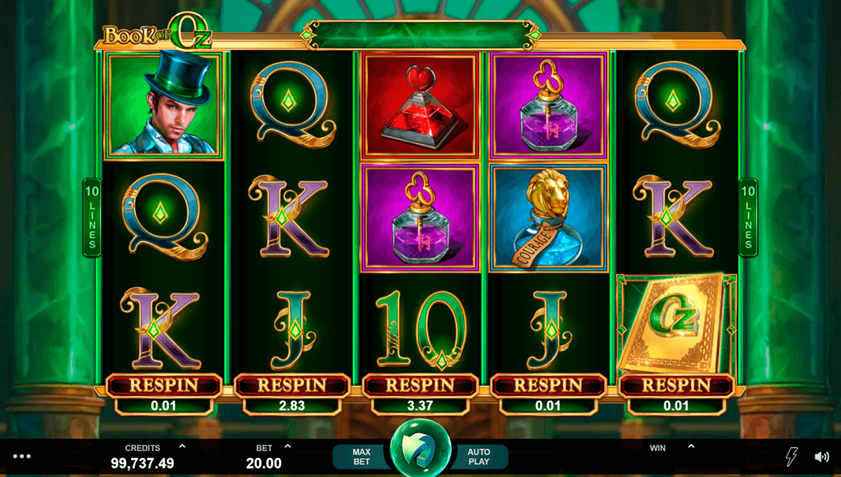 Play The Book Of Oz Slot At Microgaming Casinos