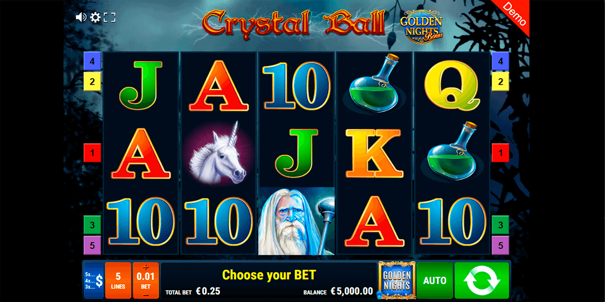 crystal ball golden nights bonus gamomat casino slots 