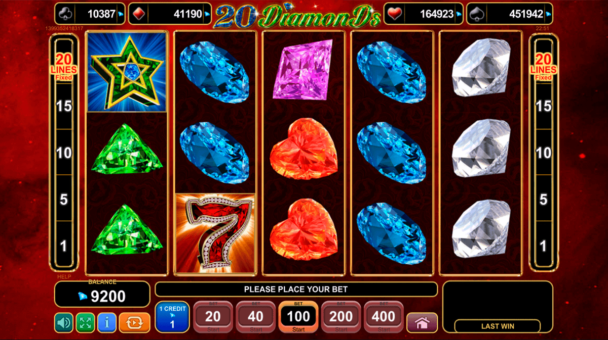 20 DIamonds Slot Machine Online _ EGT Casino Slots