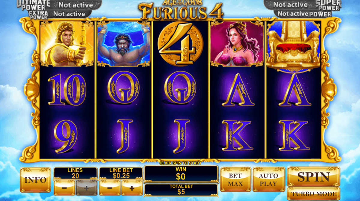 Age of the gods furious 4 playtech slot game Playtech's Age of The Gods Furious 4 has 20 pay lines over 5 reels of 3 rows.It is part of a series of slots that replaced the developers Marvel series.Slots Directory5/5.Elâzığ