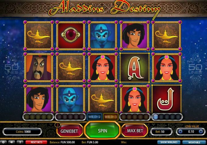 Aladdins destiny slot machine online 1x2gaming free hotel zeus