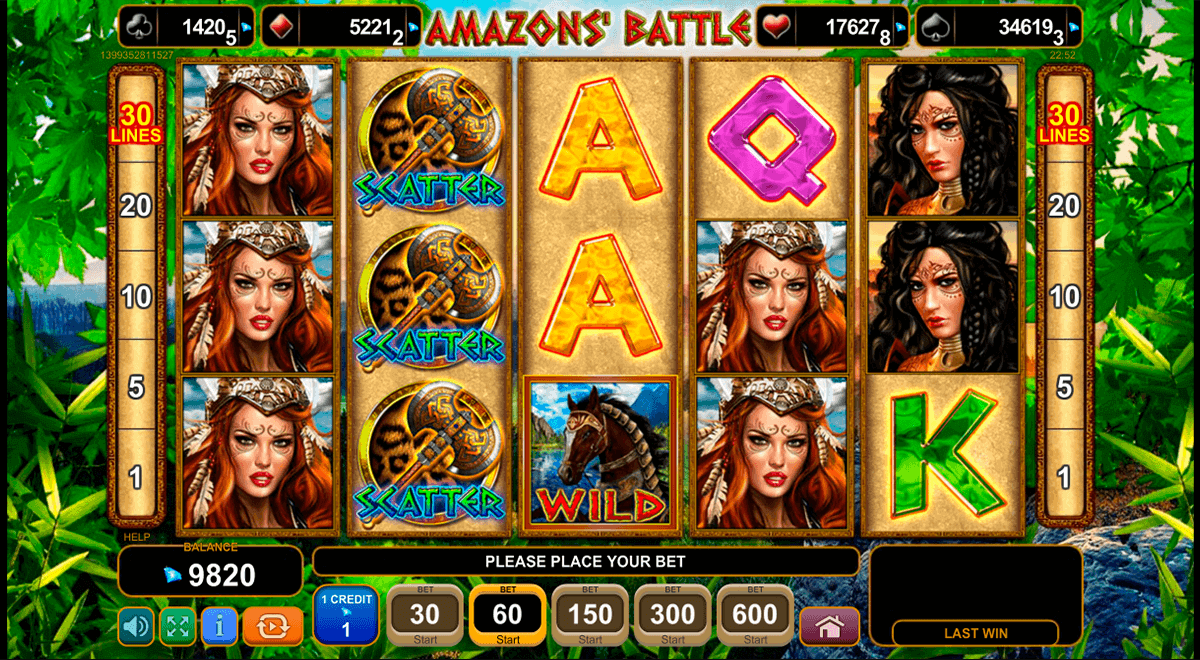 Amazons Battle Slot Machine