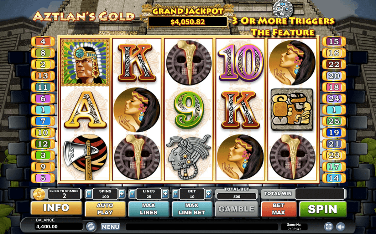 Aztlans Gold Slot Machine Aztlans Gold Slot Machine