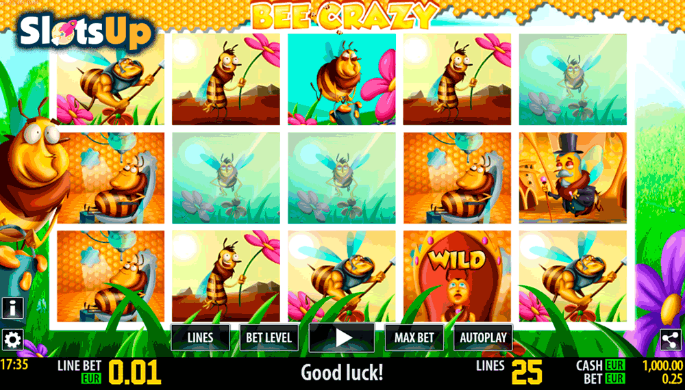 Bee Crazy is a buzzing new slot game from WorldMatch.This bee-themed slot features the Queen bee and her worker bees as they battle to collect the pollen from the colourful flowers in the garden.This game features a background of a sunny field along with tweeting birds and a gentle melody to bring extra fun to the gameplay/5(85).Dinar