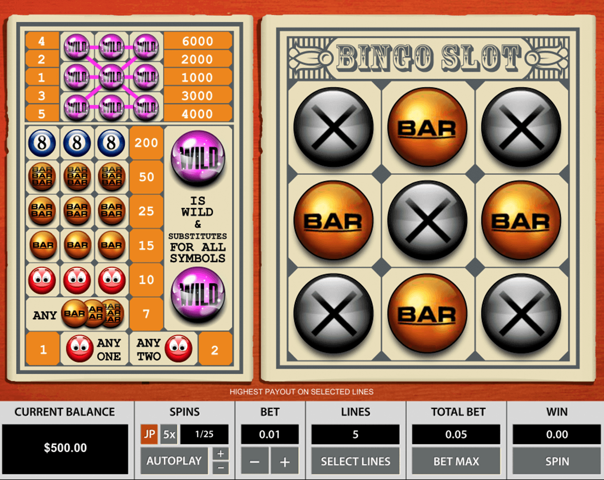 Bingo Slot 3 Reels Slots Machine