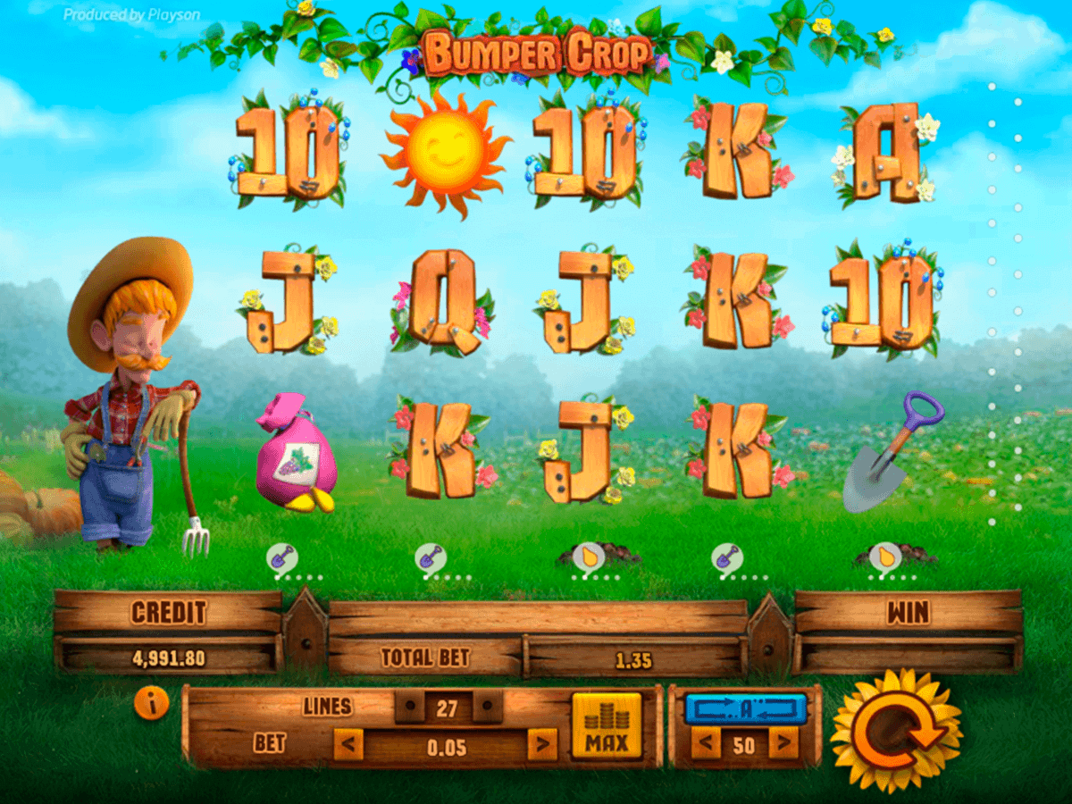 Bumper crop slot machine online playson latest attendant entertainment