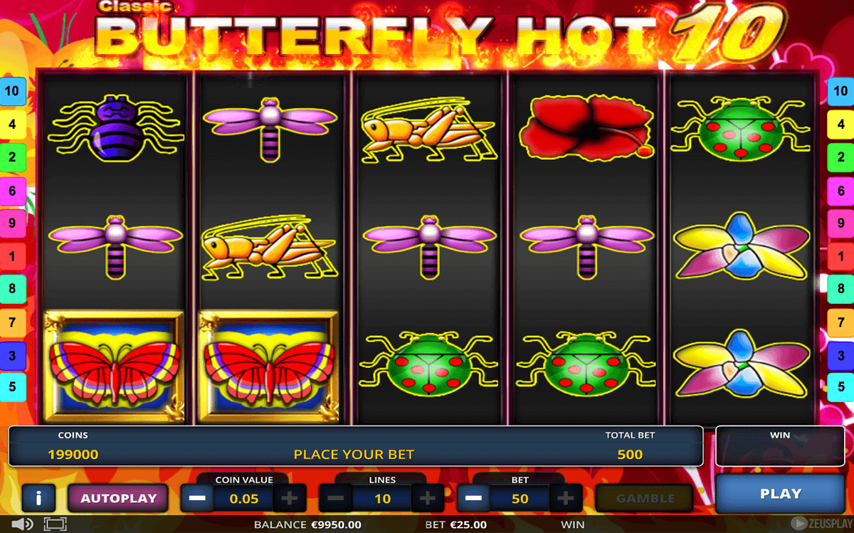 butterfly hot 10 zeus play 