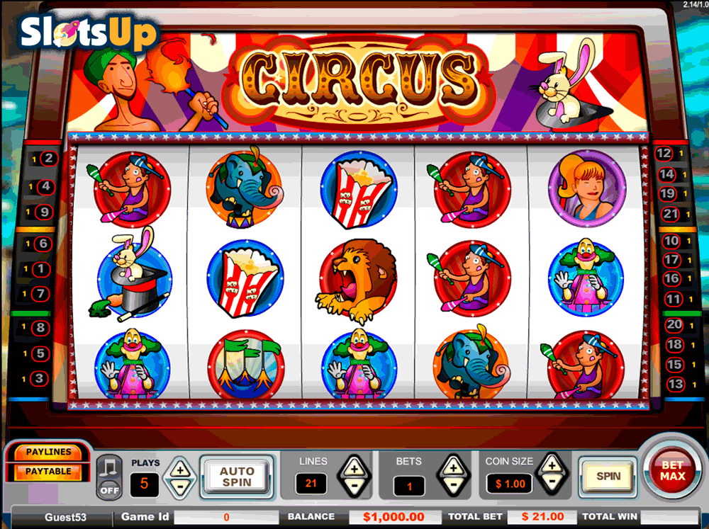 Free spins circus casino