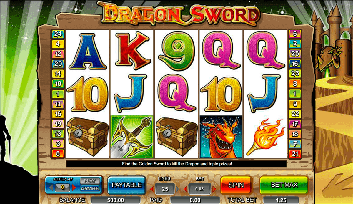 Dragon sword slot machine online amaya A 5-reel, payline online slot from Amaya, Dragon Sword features some nicely-rendered graphics including a couple of – surprise, surprise – dragons (one awarding a 1,line bet jackpot if you hit five on the reels), a treasure chest, flaming torch, and some pretty uninspiring 9-through-Ace symbols.5/5.Muğla