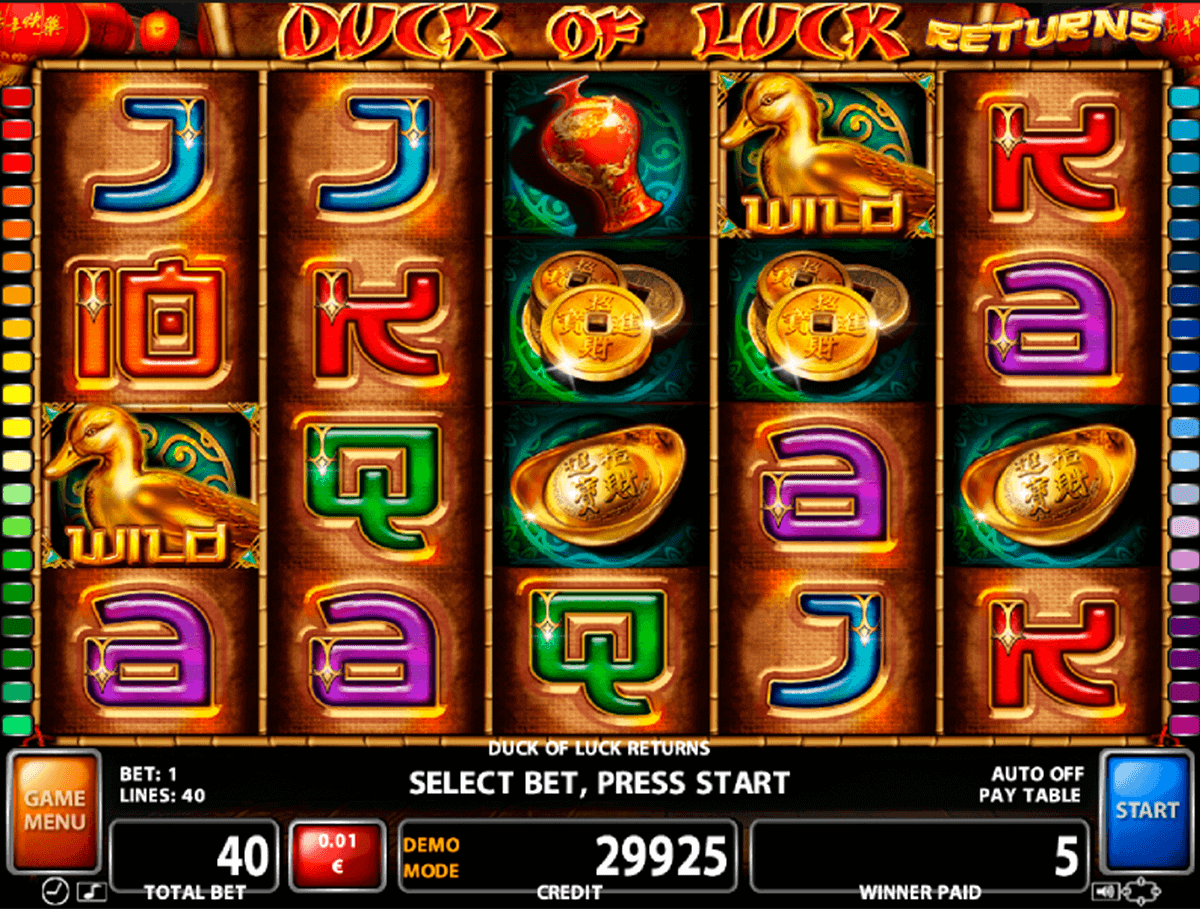 duck of luck returns casino technology slot machine 
