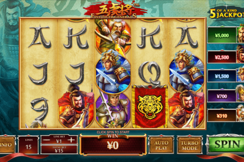 Five Tiger Generals Playtech Casino Slots