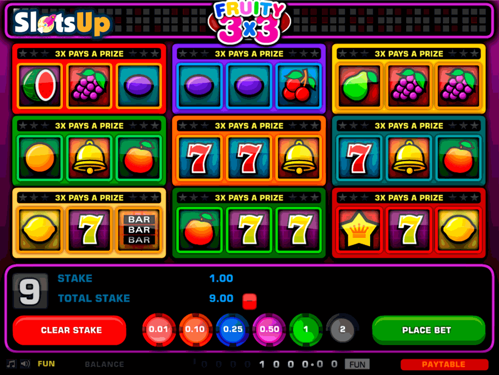 fruity 3x3 1x2gaming casino slots 