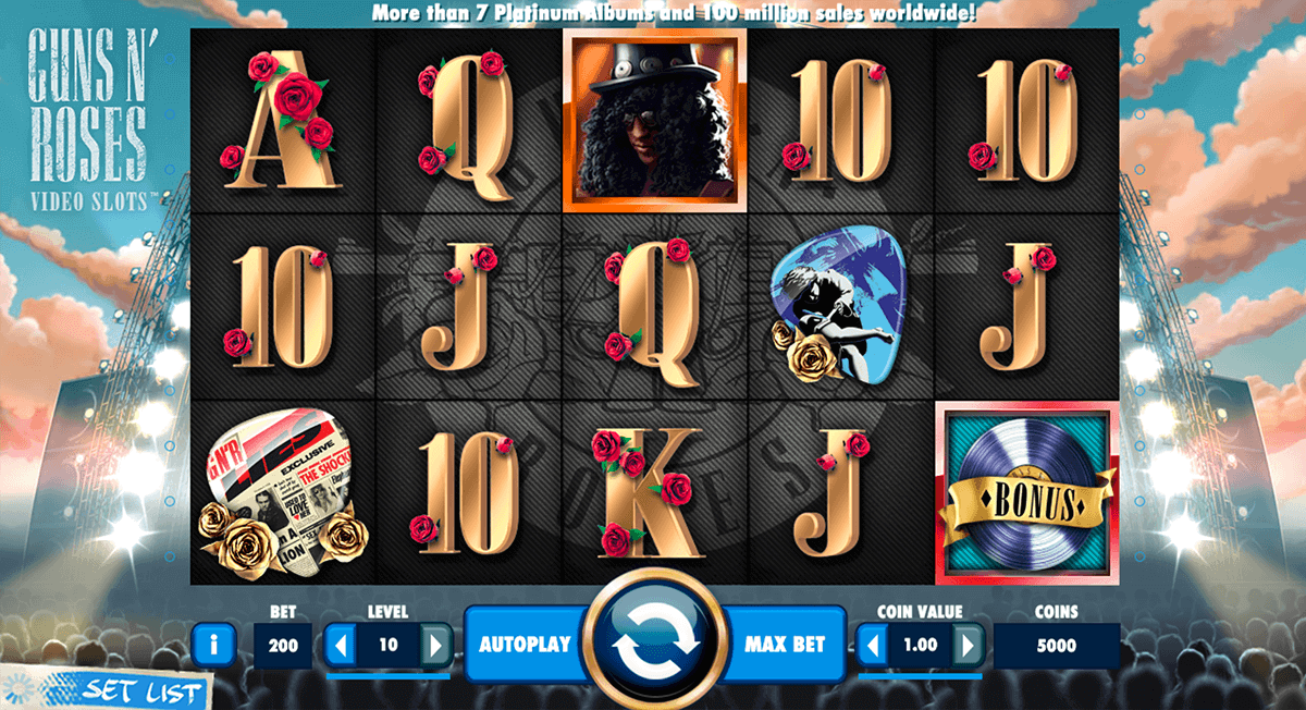 Play The No Download Pistols And Roses Free Play Slot Machine