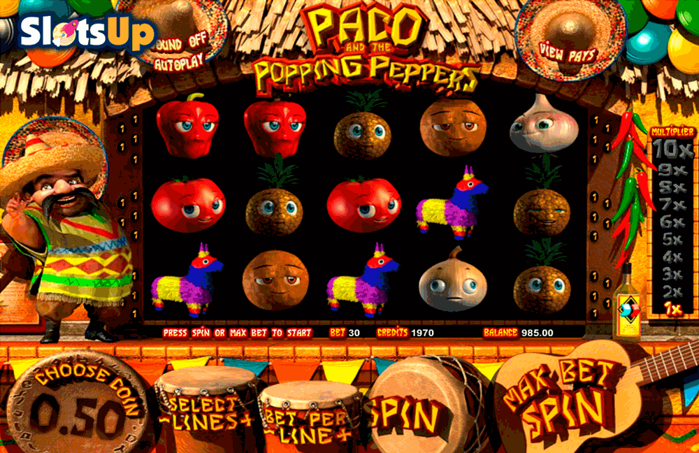 Результат пошуку зображень за запитом "Paco and the Popping Peppers Slot Game"
