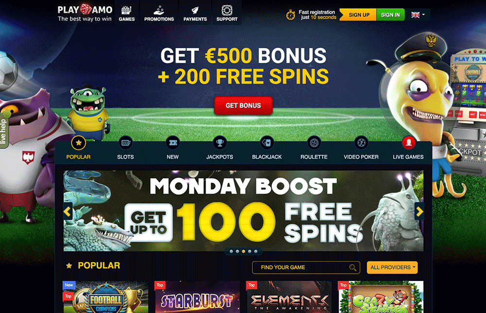 Playamo Casino Review + Bonuses   Pokerlistings