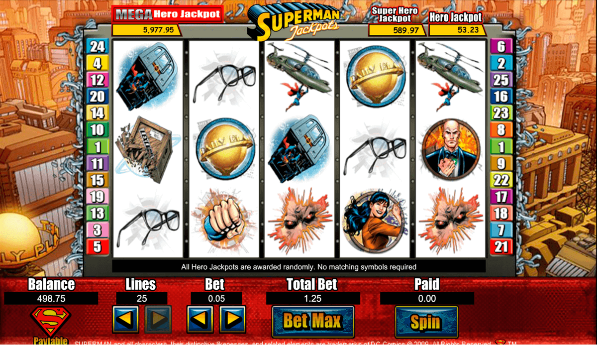 Royale wins superman jackpots slot machine online amaya free zeus