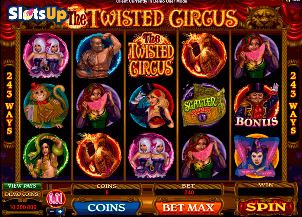 The twisted circus slot machine The twisted circus slot machine
