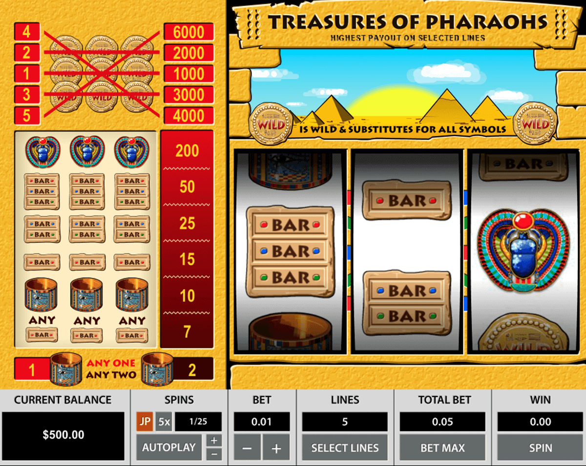 treasures of the pharaohs pragmatic 