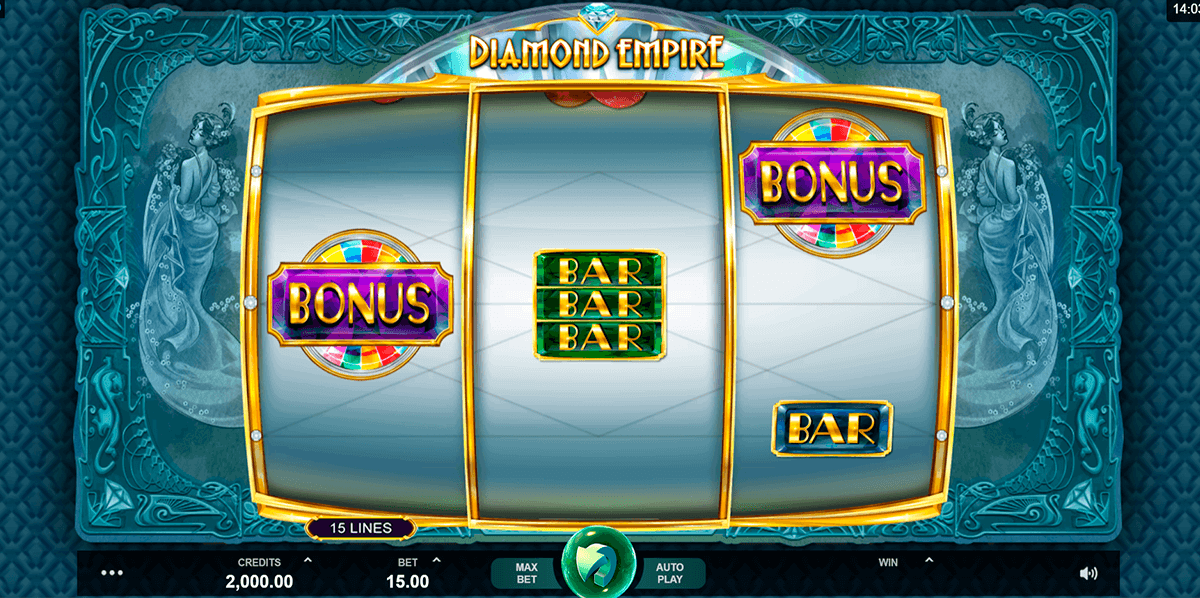 The Diamond Empire slot is one of the best 3-reels games created by Microgaming, the leading provider in gambling solutions.It comes packed with great art and looks, sounds, visual effects and a simple yet classy theme.All its features will keep you entertained for hours.You definitely have to give a try to this amazing slot!