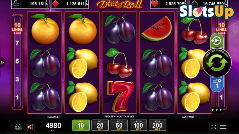 dice and roll slot by egt