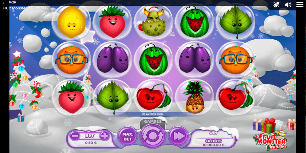 fruit monster christmas spinmatic casino slots 