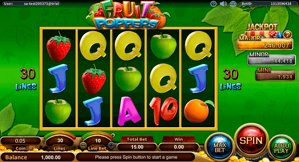 fruit poppers sa gaming casino slots 