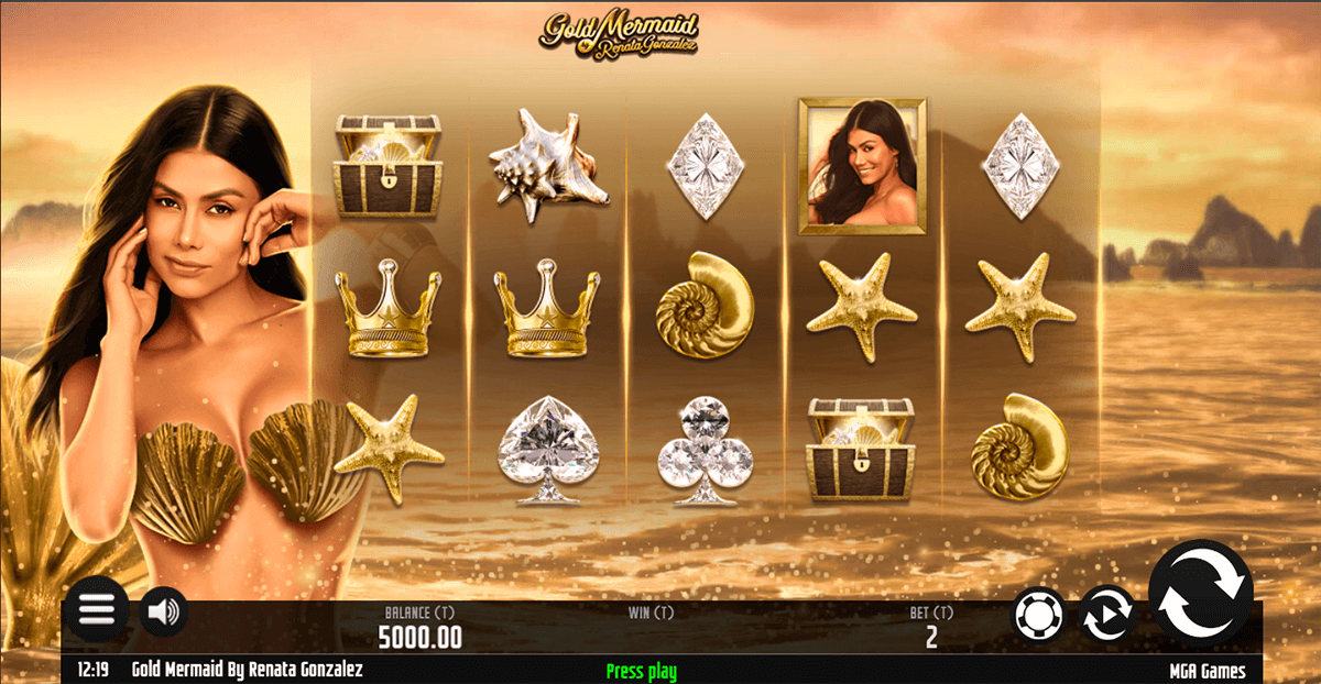 gold mermaid by renata gonzalez mga casino slots 