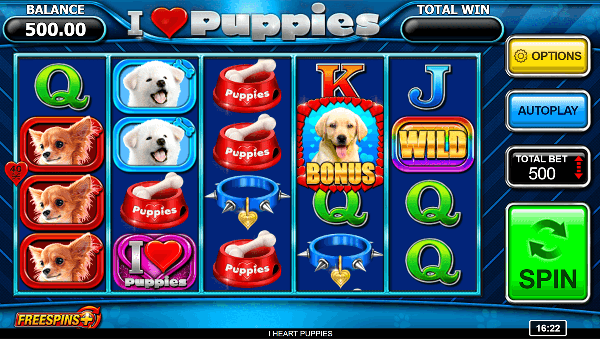 i heart puppies inspired gaming casino slots 
