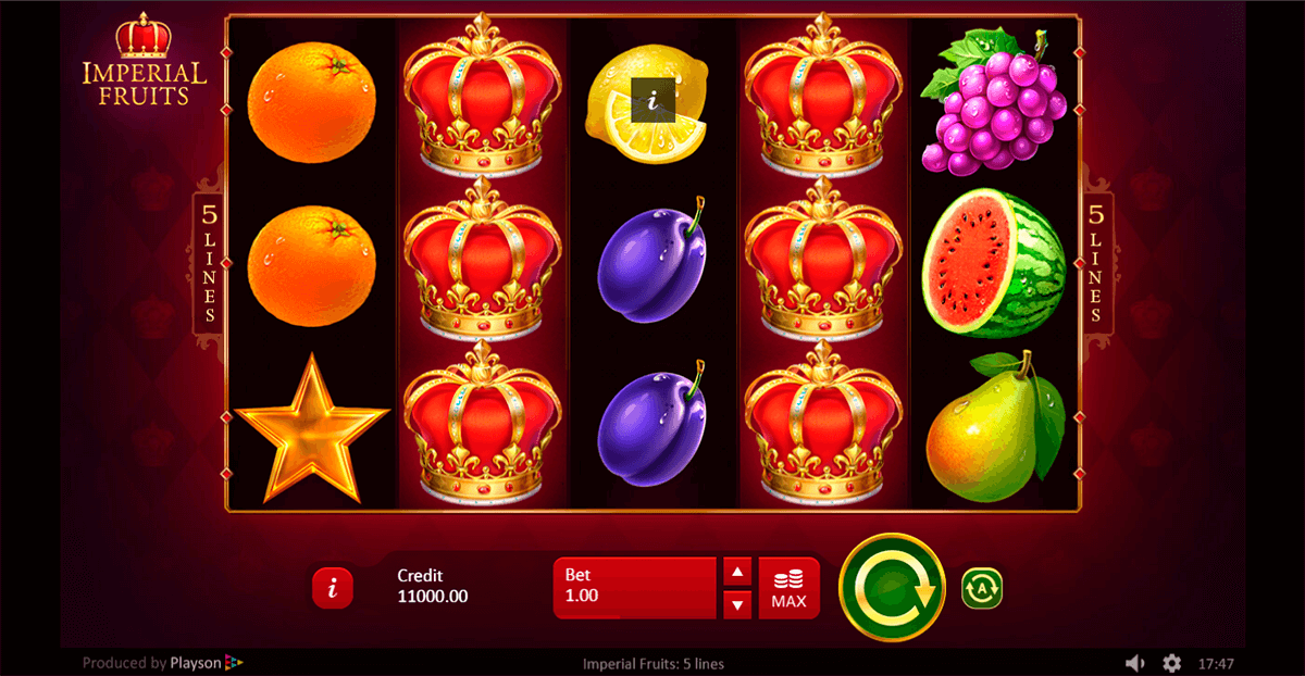 Imperial Fruits: 5 lines Slot Machine Online ᐈ Playson Casino Slots