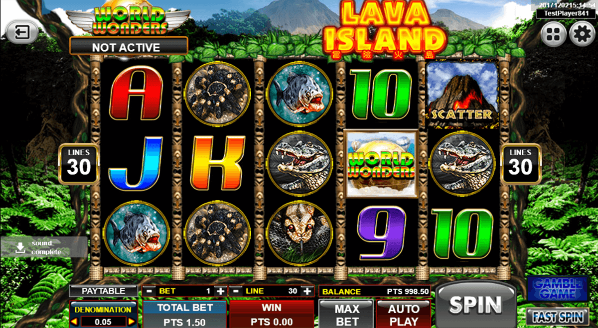 lava island spadegaming casino slots 