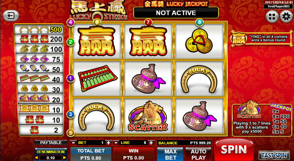 lucky strike spadegaming casino slots 