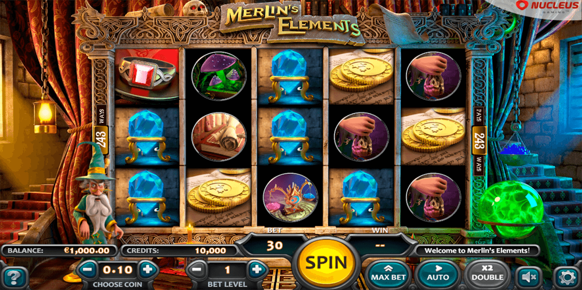 merlins elements nucleus gaming casino slots 