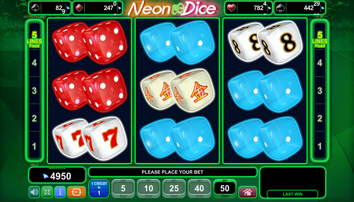 neon dice egt casino slots 