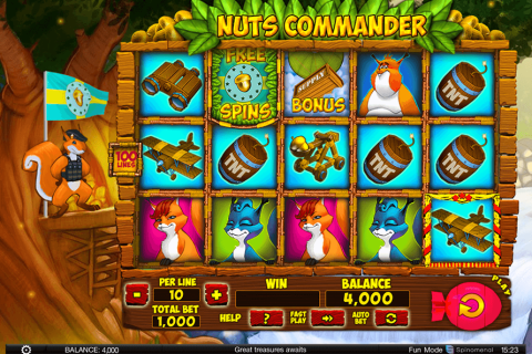 Nuts Commander Spinomenal Casino Slots