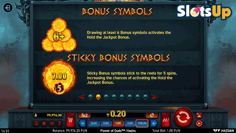 Power of Gods: Hades bonus symbols Power Of Gods: Hades
