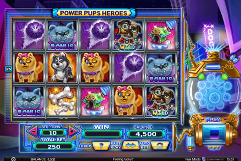 POWER PUPS HEROES SPINOMENAL CASINO SLOTS
