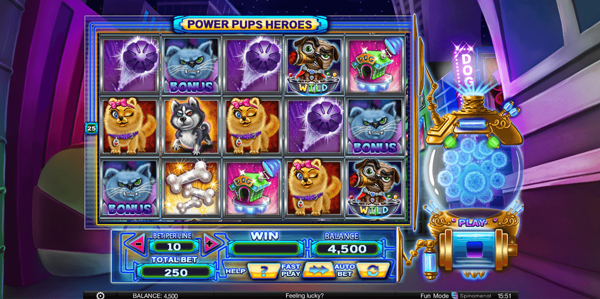 power pups heroes spinomenal casino slots 