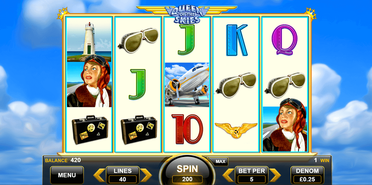 queen of the skies spin games casino slots 