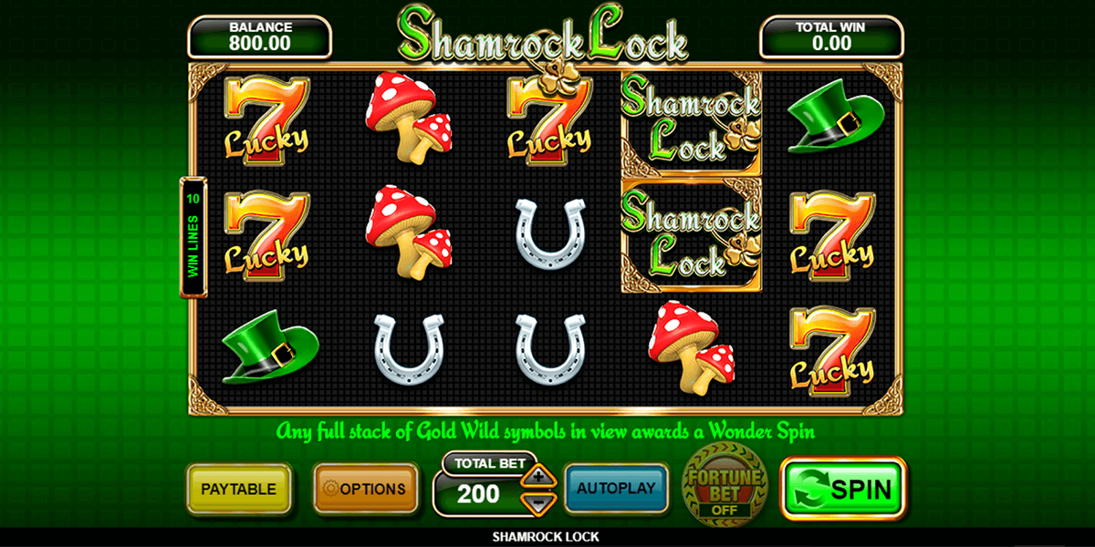 shamrock lock inspired gaming casino slots 