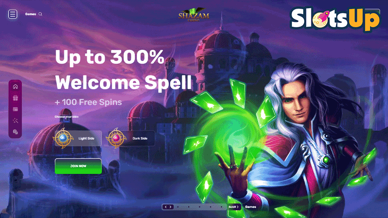 Shazam Casino home page Shazam Casino