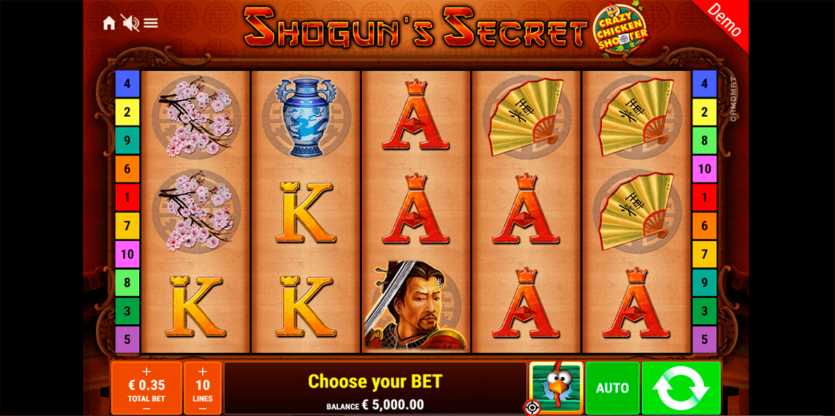 shoguns secret crazy chicken shooter gamomat casino slots 