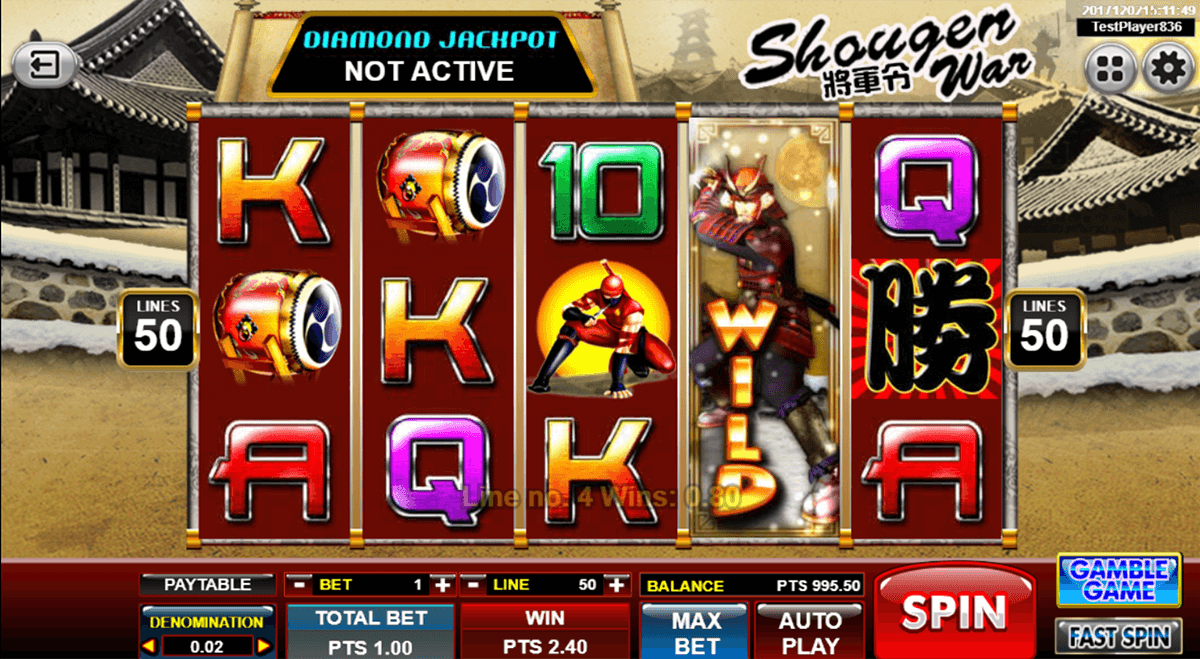 shougen war spadegaming casino slots 