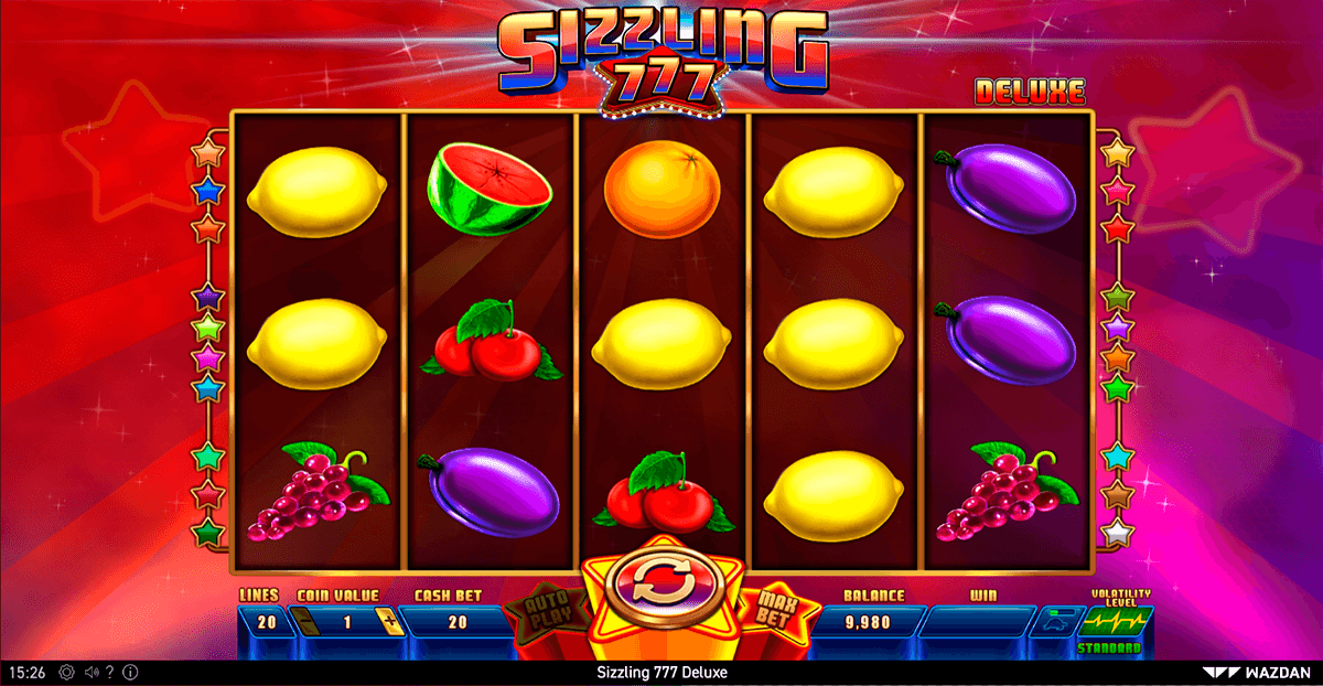 sizzling 777 deluxe wazdan casino slots 