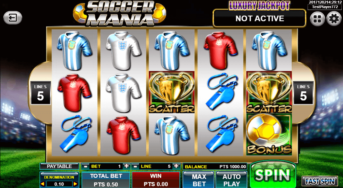 soccer mania spadegaming casino slots 