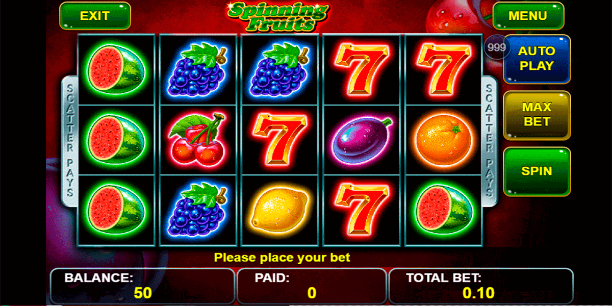 spinning fruits green tube casino slots 