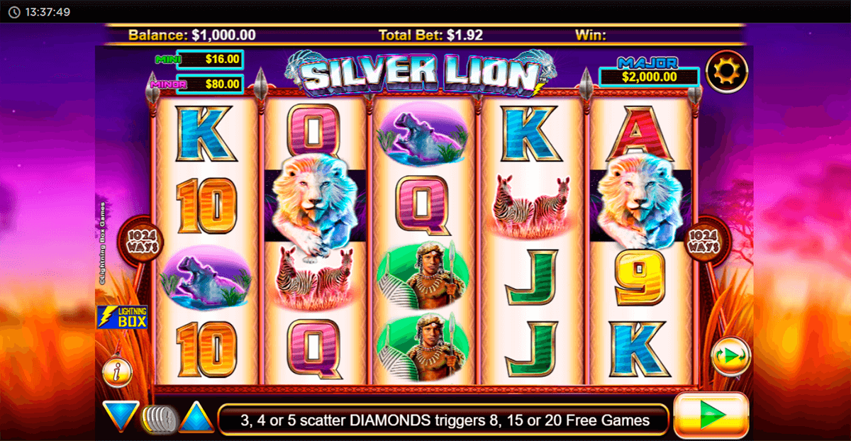 stellar jackpots with silver lion lightning box casino slots 